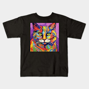 fauvism cat art les fauves pt5 Kids T-Shirt